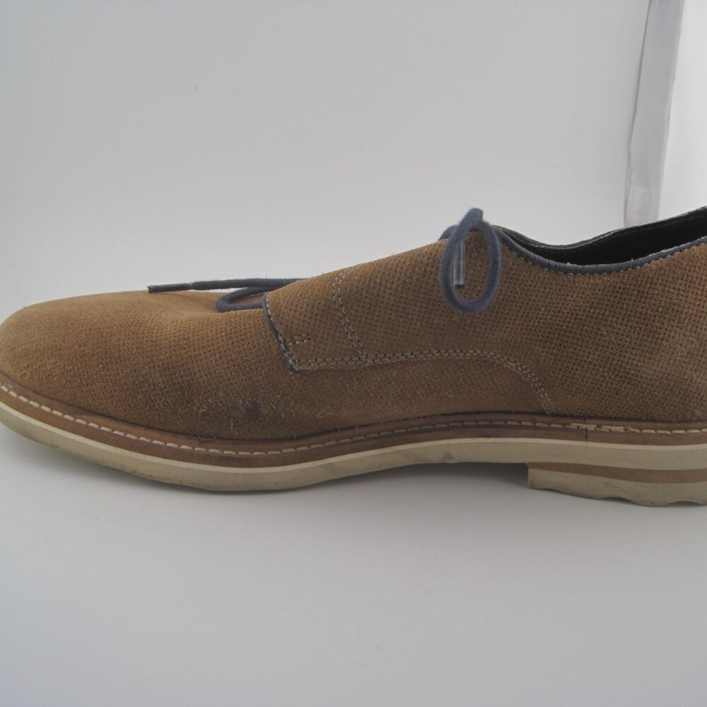 Steve Madden Men's Horten Oxford Carmel Tan Brown Canvas Leather Size 8 Shoes - Picture 2 of 12